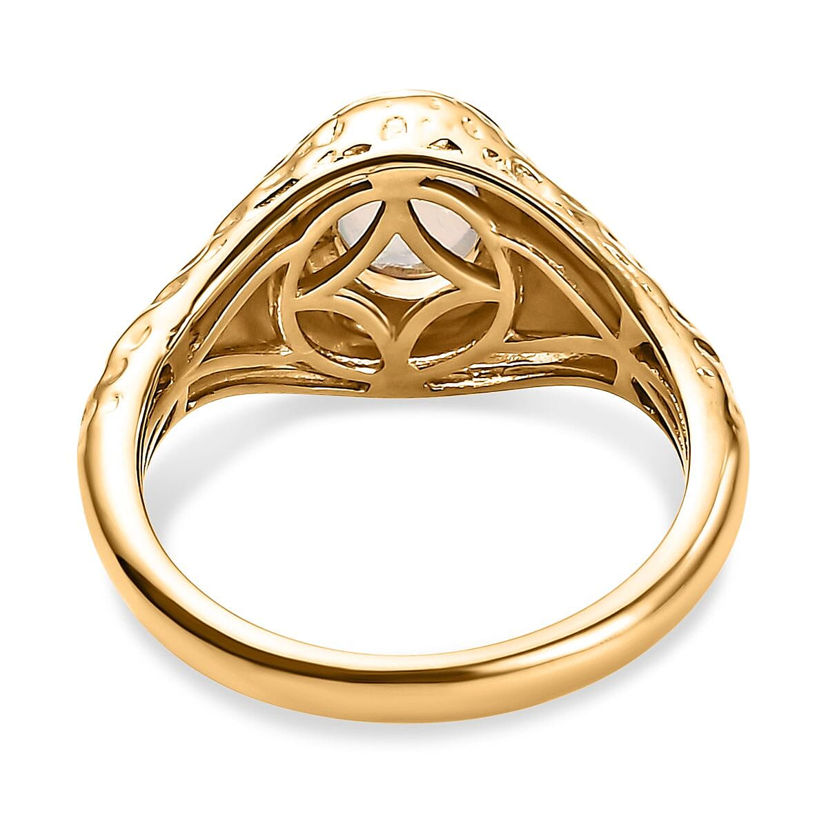 Ethiopian Welo Opal 0.80 ctw Solitaire Ring in 14K Yellow Gold Over Sterling Silver (Size 10.0)