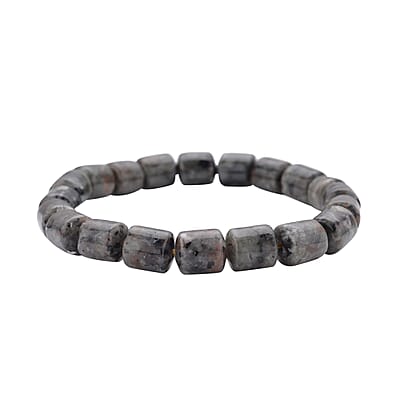 Natural Yooperlite Beaded Stretch Bracelet 107.50 ctw with Free UV Flash Light