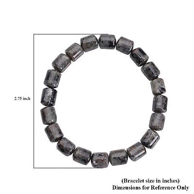 Natural Yooperlite Beaded Stretch Bracelet 107.50 ctw with Free UV Flash Light