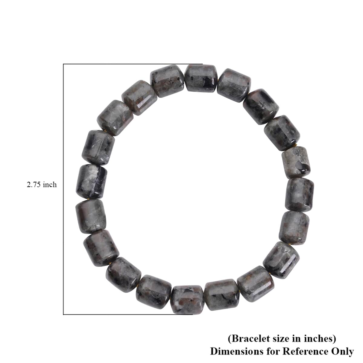 Natural Yooperlite Beaded Stretch Bracelet 107.50 ctw with Free UV Flash Light image number 4