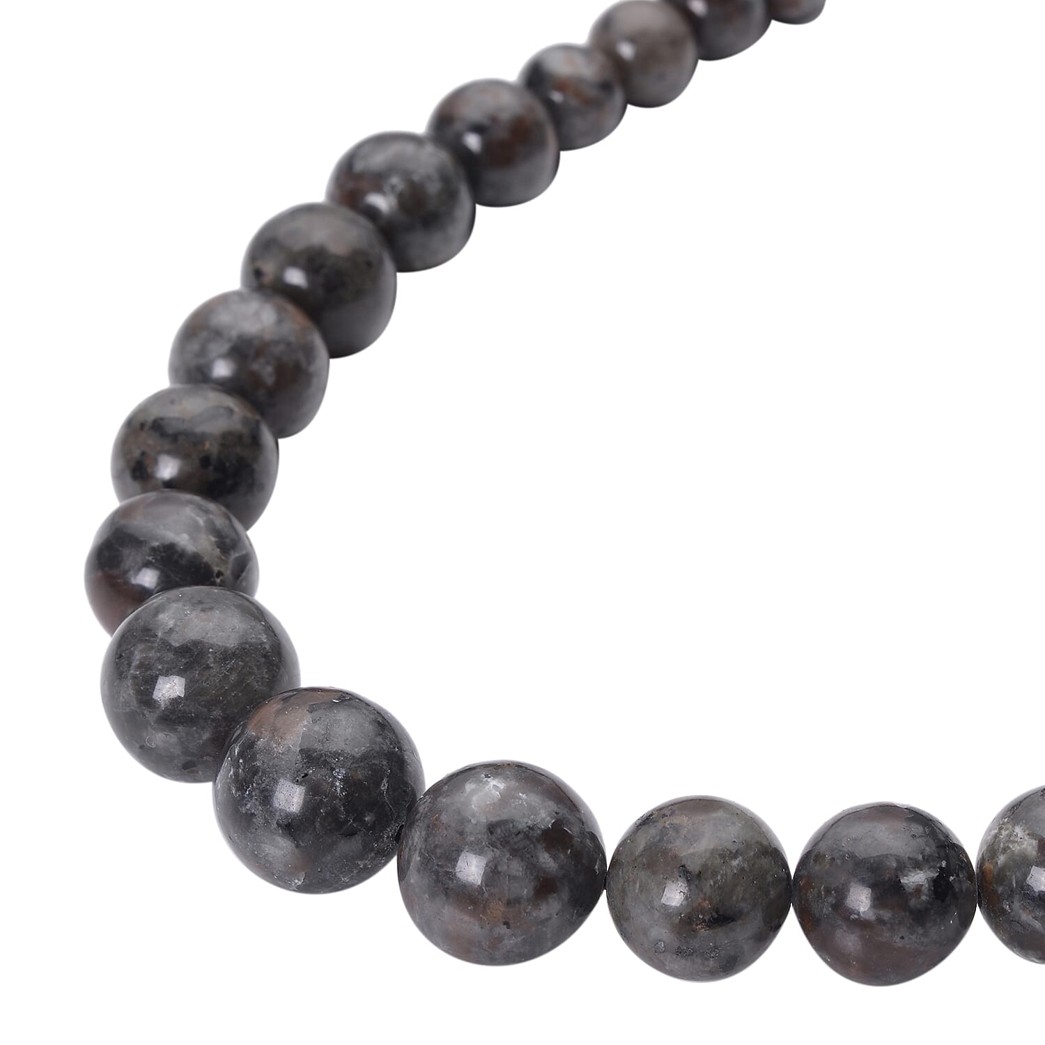 Natural Yooperlite 466.50 ctw Beaded Necklace in Sterling Silver, Beaded Necklace, Birthday Gifts For her, Free UV Flash Light 466.50 ctw