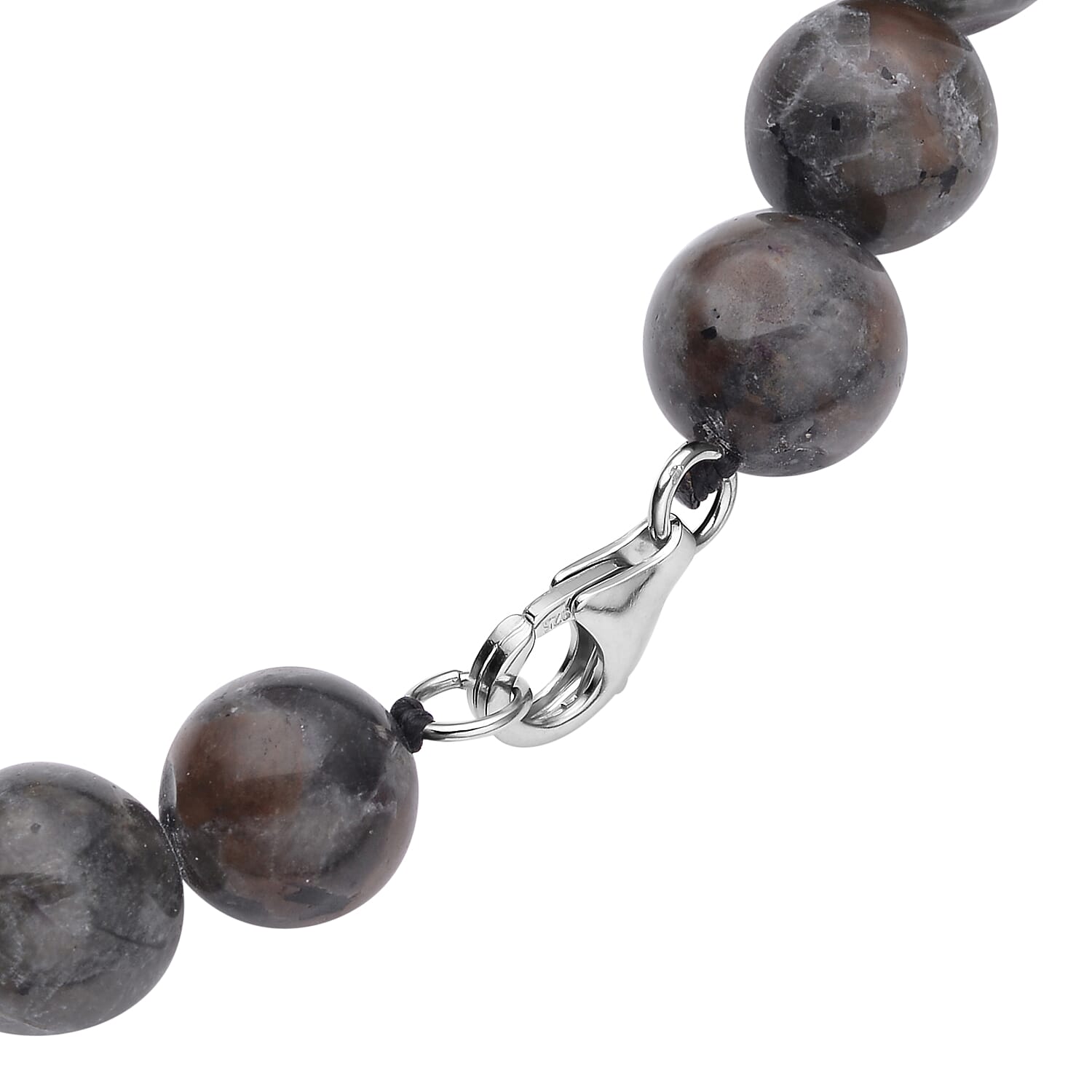 Natural Yooperlite 466.50 ctw Beaded Necklace in Sterling Silver, Beaded Necklace, Birthday Gifts For her, Free UV Flash Light 466.50 ctw