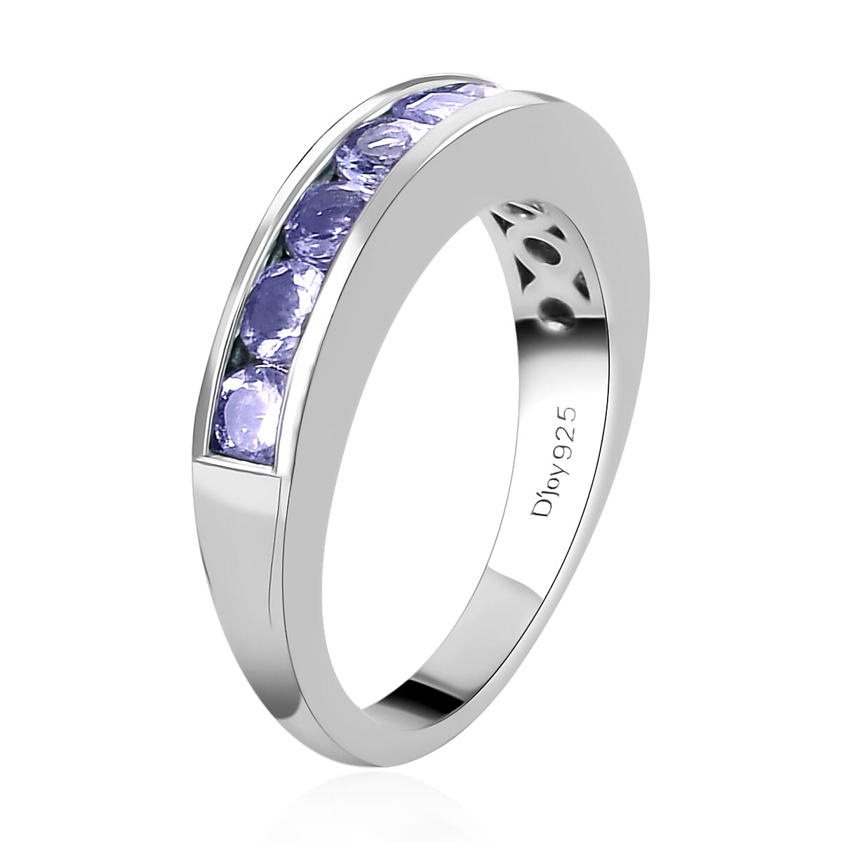 Tanzanite Half Eternity Band Ring in Vermeil Yellow Gold Over Sterling Silver (Size 5.0) 1.00 ctw image number 3