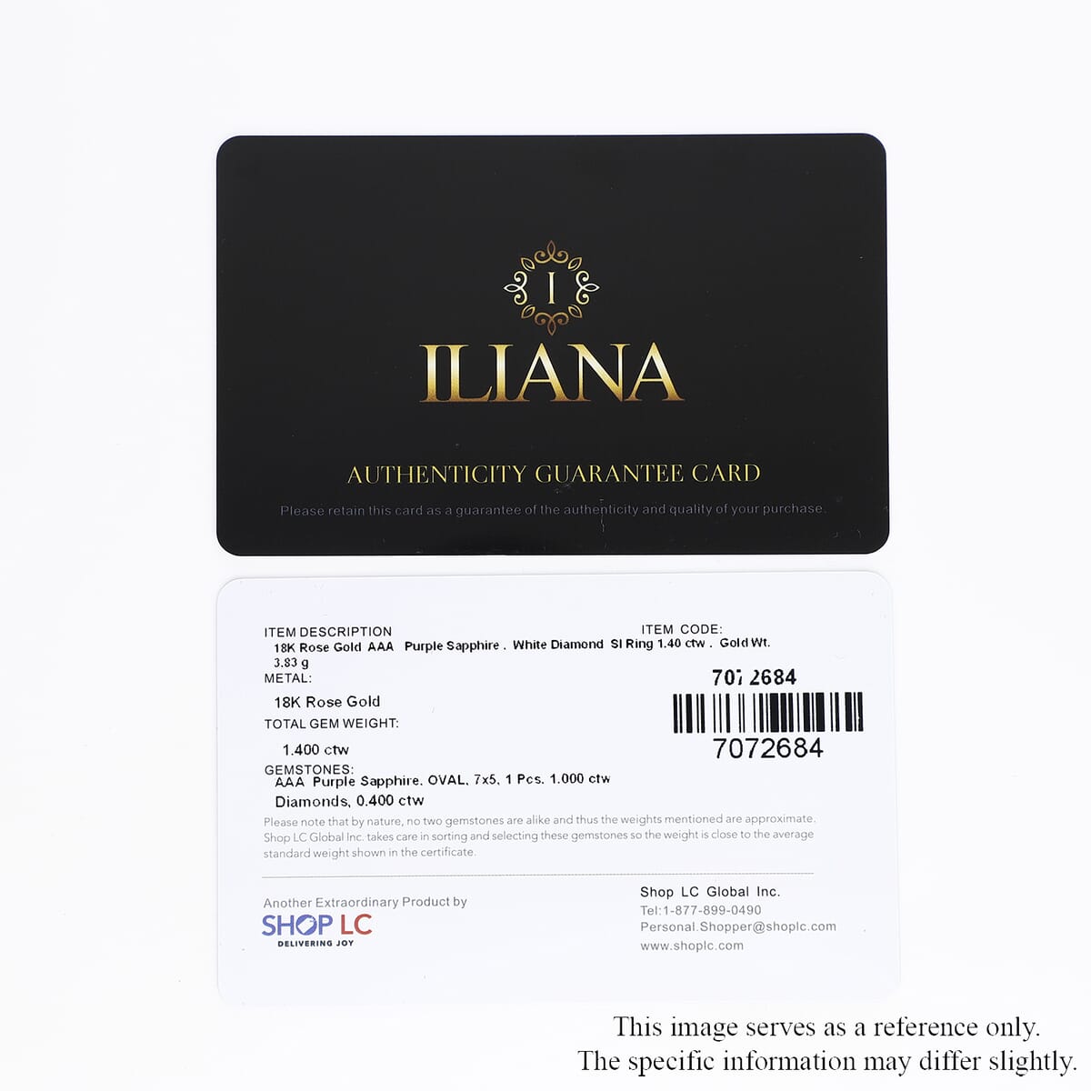 Certified and Appraised Iliana AAA Madagascar Purple Sapphire and G-H SI Diamond 1.40 ctw Double Halo Ring in 18K Rose Gold (Size 7.0) image number 7