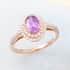 Certified  Iliana 18K Rose Gold AAA Madagascar Purple Sapphire and G-H SI Diamond Double Halo Ring (Size 10.0) 3.85 Grams 1.40 ctw image number 1