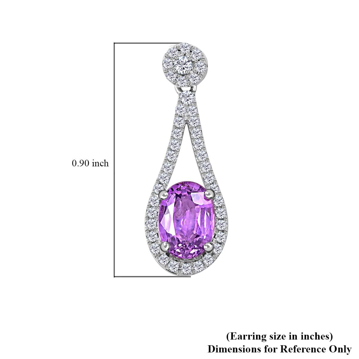 Certified Iliana 18K White Gold AAA Madagascar Purple Sapphire and G-H SI Diamond Earrings 2.10 ctw image number 6