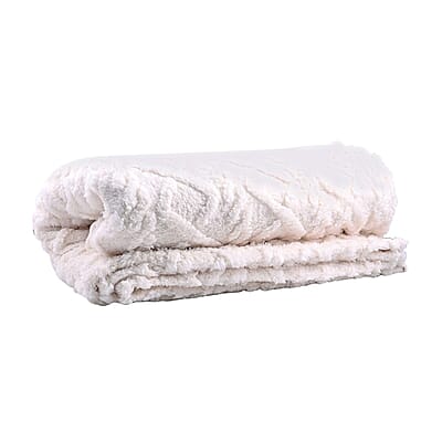 Homesmart Light Pink Solid Sherpa Microfiber Throw 1.67lbs