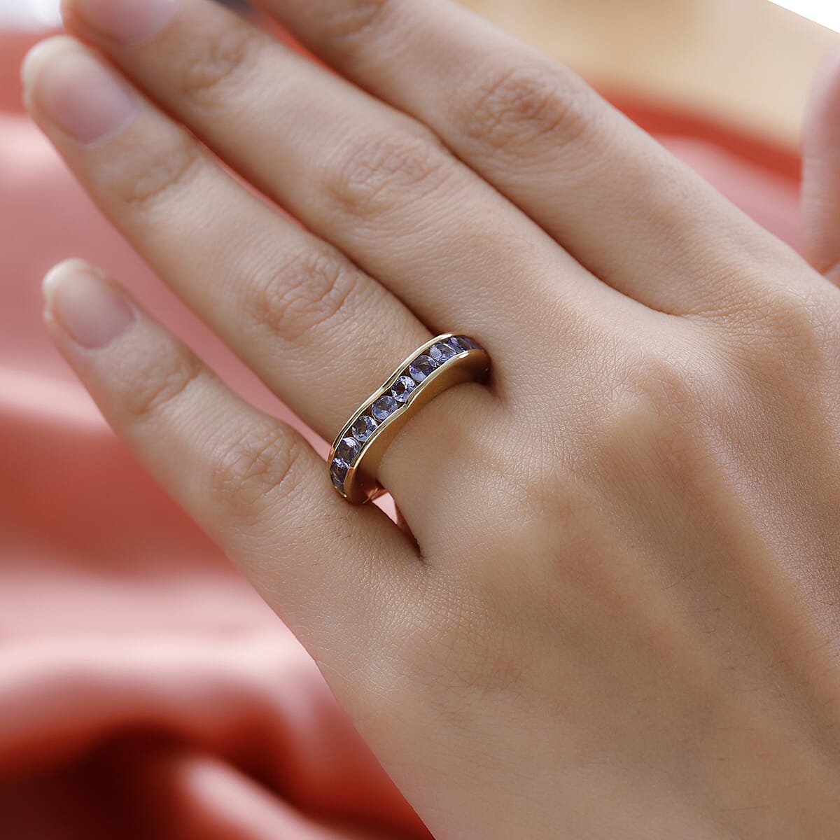 Tanzanite Arthritis Ring in Vermeil Yellow Gold Over Sterling Silver (Size 5.0) 1.25 ctw image number 2