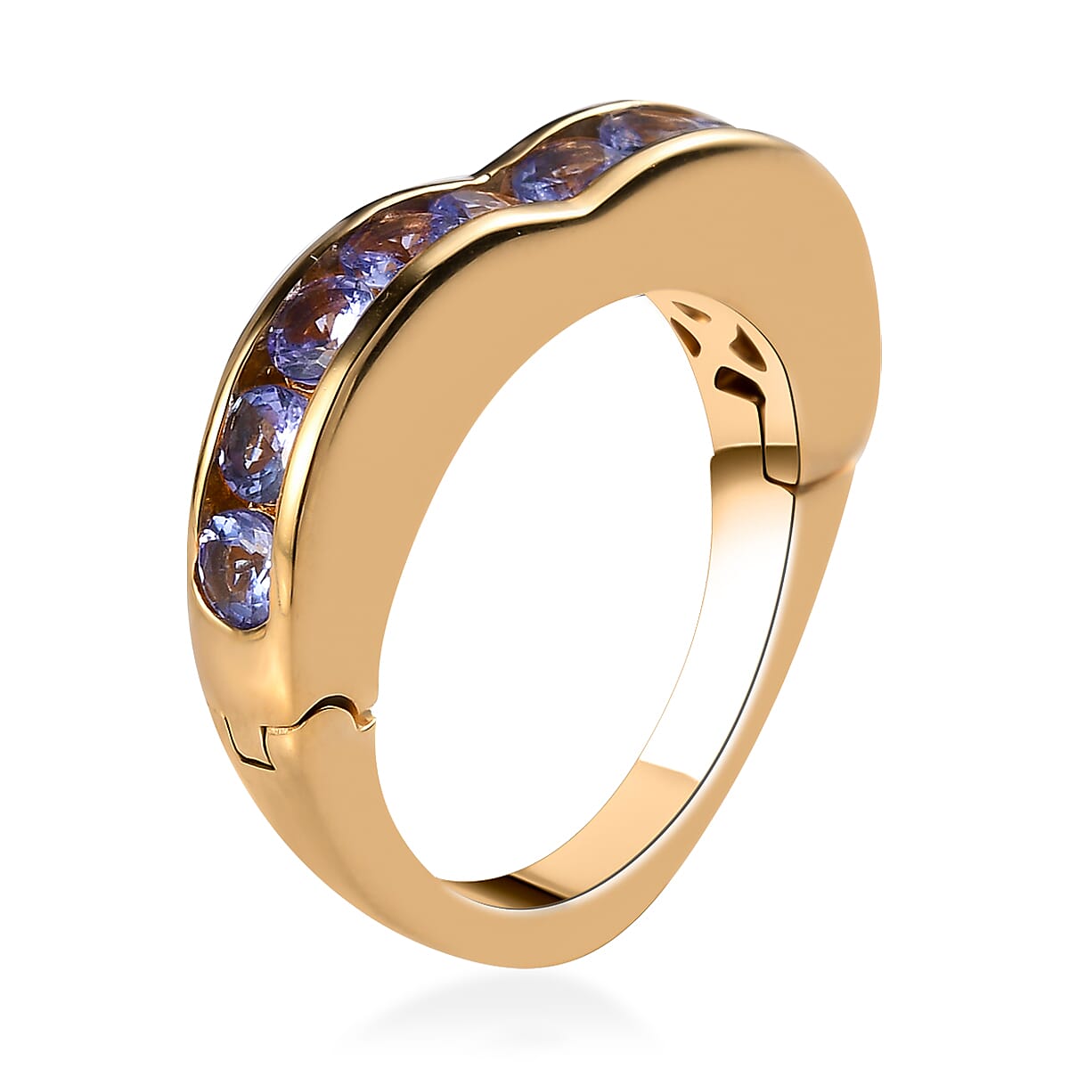 Tanzanite Arthritis Ring in Vermeil Yellow Gold Over Sterling Silver (Size 5.0) 1.25 ctw image number 3