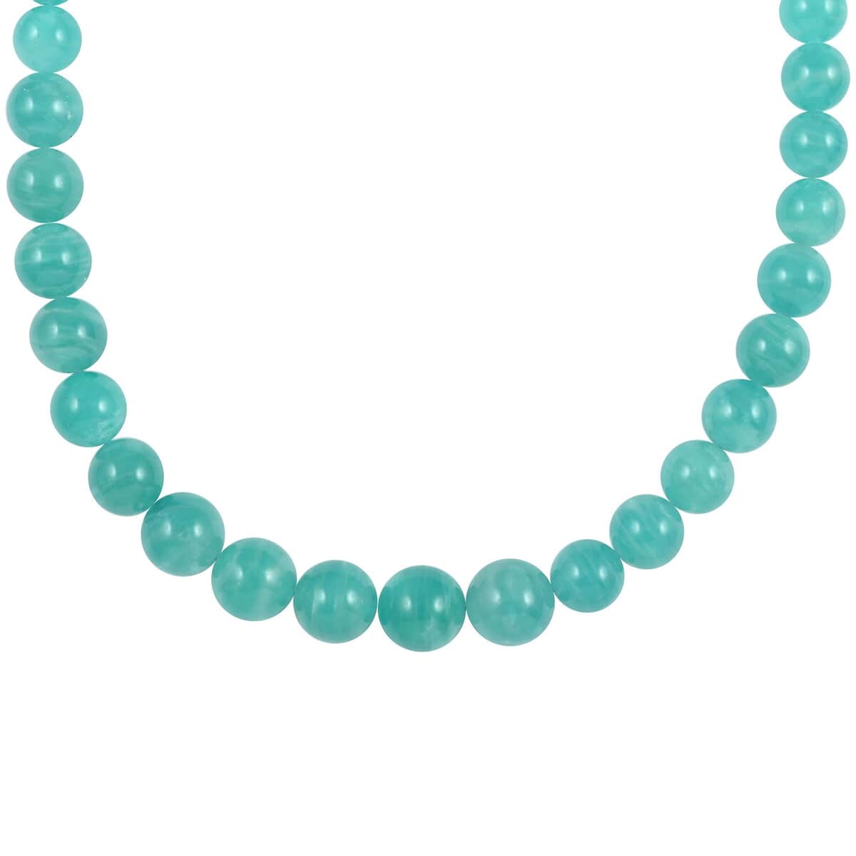 AAA Amazonite 8-11mm Beaded Necklace 20 Inches in Rhodium Over Sterling Silver 286.00 ctw image number 2