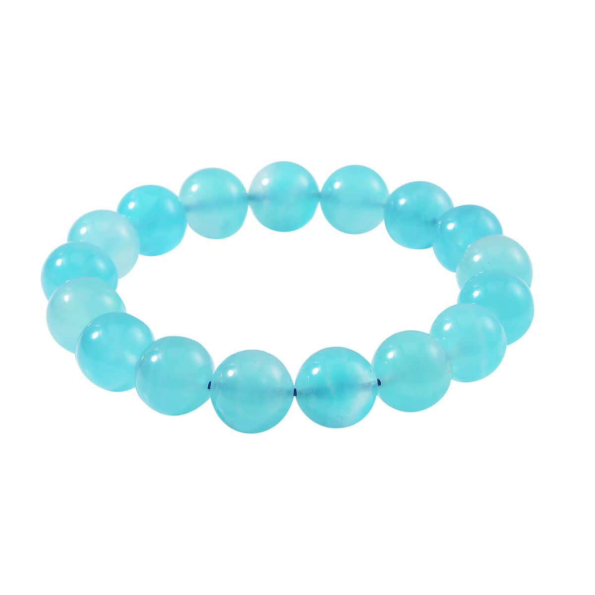 AAA Amazonite Beaded Stretch Bracelet, Amazonite Bracelet, Amazonite Beads Bracelet, Stretchable Bracelet 115.00 ctw image number 2