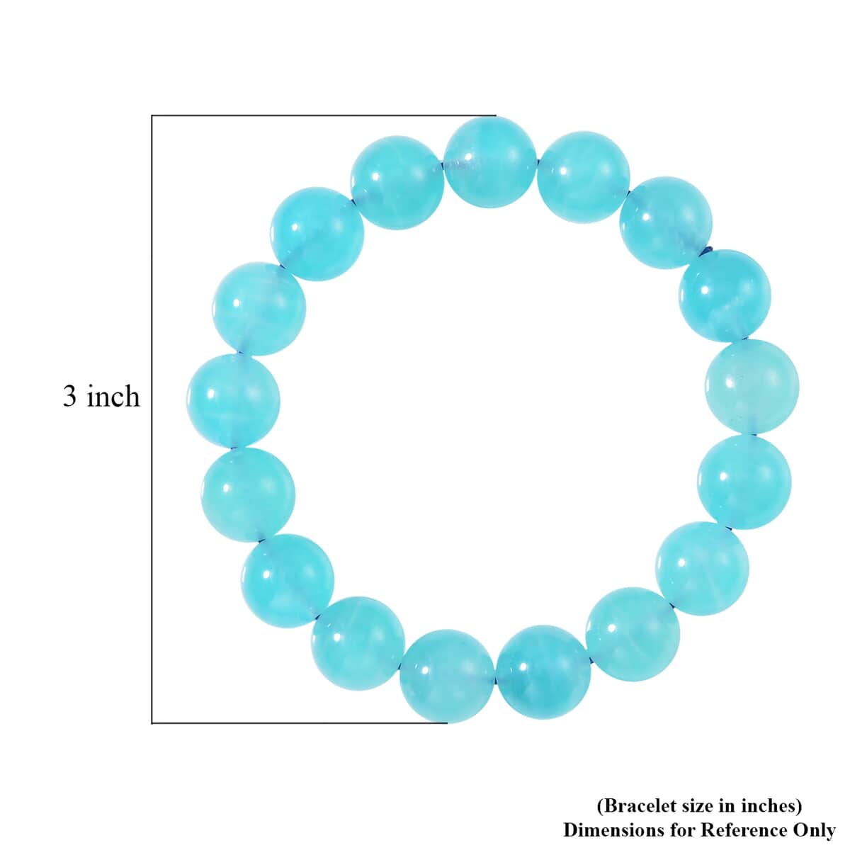 AAA Amazonite Beaded Stretch Bracelet, Amazonite Bracelet, Amazonite Beads Bracelet, Stretchable Bracelet 115.00 ctw image number 4