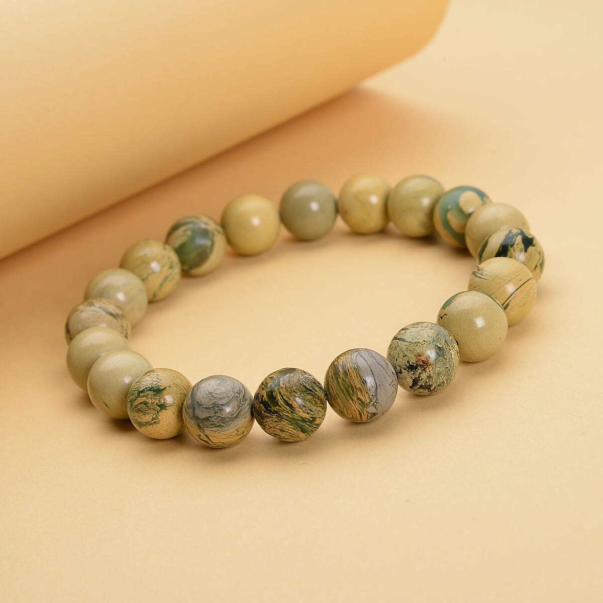 SUPER RARE FIND Muscovite 9-11mm Beaded Stretch Bracelet 154.00 ctw image number 1