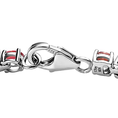 Multi-Tourmaline Tennis Bracelet, Platinum Over Sterling Silver Bracelet, Tourmaline Jewelry For Her (6.50 In) 8.50 ctw