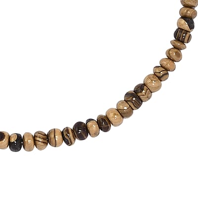 Schalenblende Round Shape Beaded Necklace 18 Inches in Platinum Over Sterling Silver 100.00 ctw