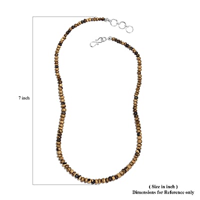 Schalenblende Round Shape Beaded Necklace 18 Inches in Platinum Over Sterling Silver 100.00 ctw