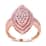 Luxoro SGL Certified 10K Rose Gold Natural Pink Diamond I3 Marquise Shape Elongated Ring (Size 9.0) 4 Grams 1.00 ctw