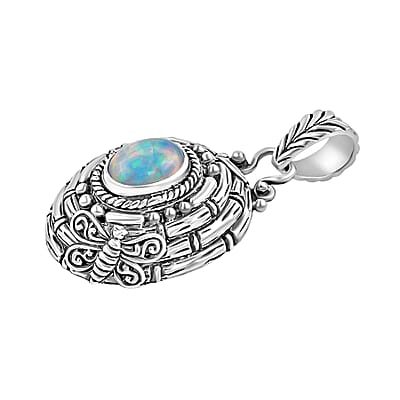 Bali Legacy Premium Ethiopian Welo Opal Pendant in Sterling Silver 1.25 ctw