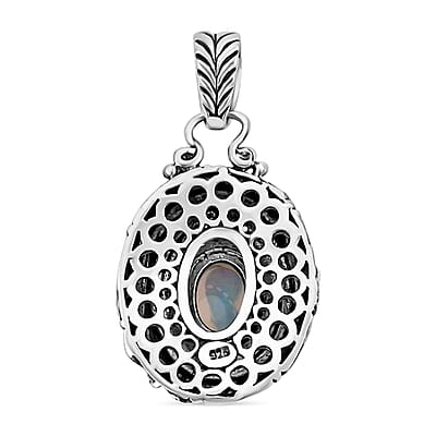 Bali Legacy Premium Ethiopian Welo Opal Pendant in Sterling Silver 1.25 ctw