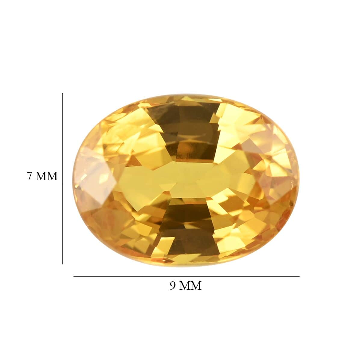 Certified & Appraised AAAA Yellow Sapphire (Ovl 9x7 mm) 2.20 ctw, Oval Loose Sapphire For Jewelry, Loose Gemstone For Ring Necklace image number 3