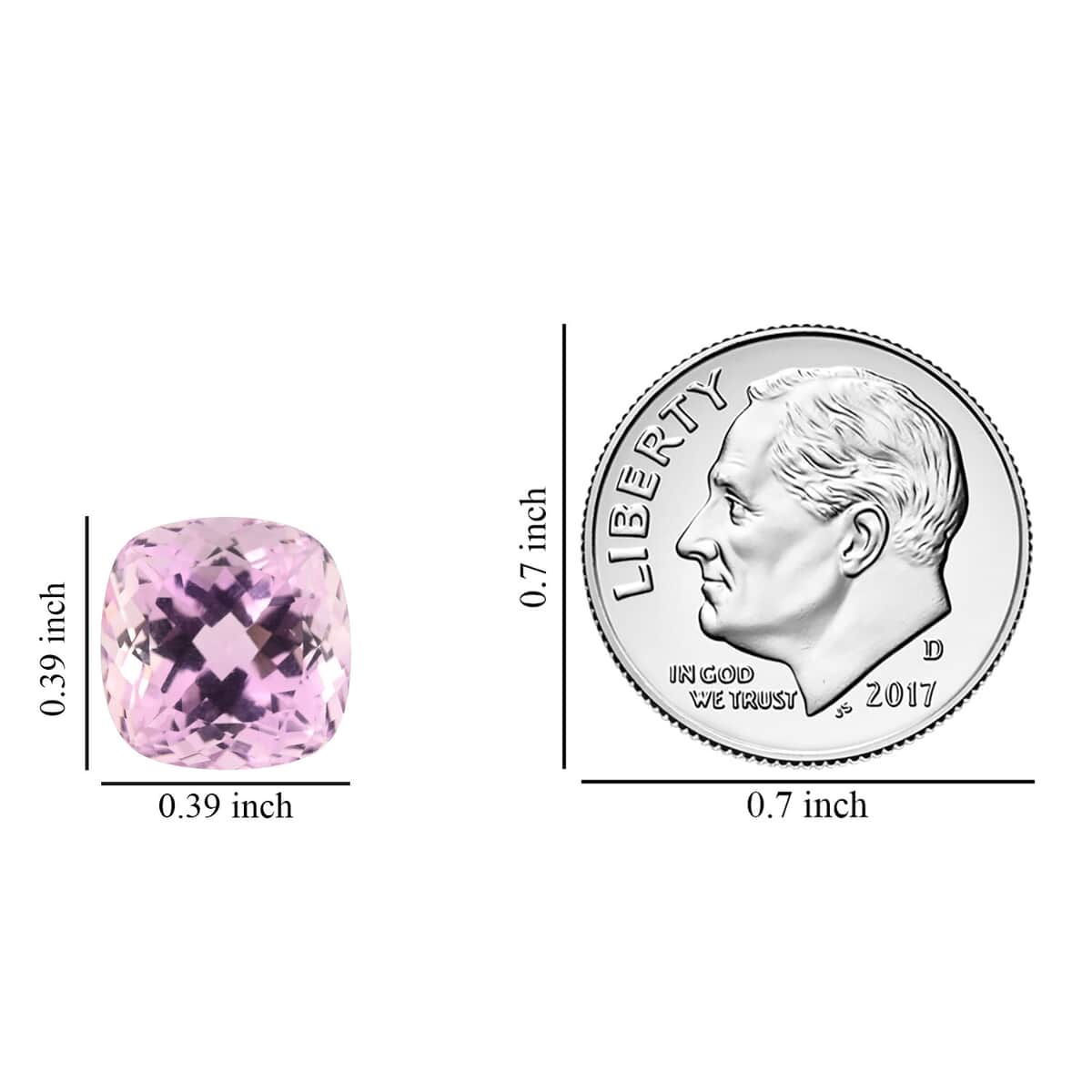 AAAA Martha Rocha Kunzite (Cush 10x10 mm) 5.00 ctw image number 4