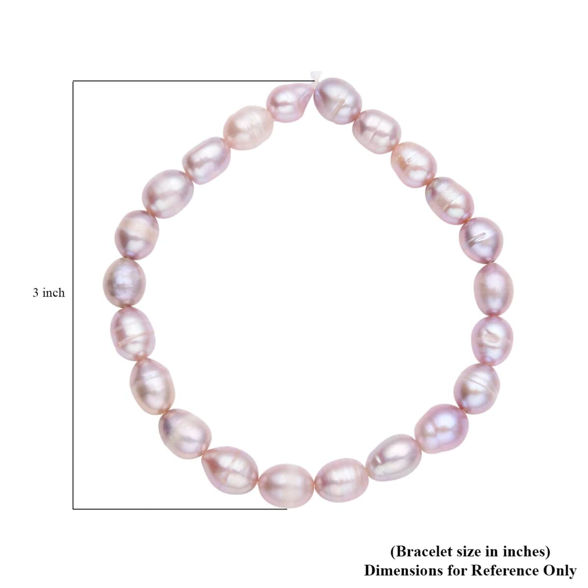 Purple Freshwater Pearl Stretch Bracelet image number 2