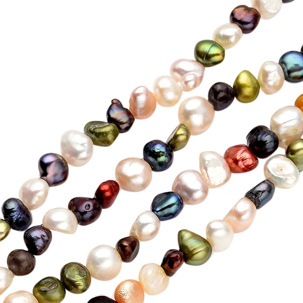 Multi Color Freshwater Pearl 4-6mm Endless Necklace (64 Inches) 319.00 ctw image number 3