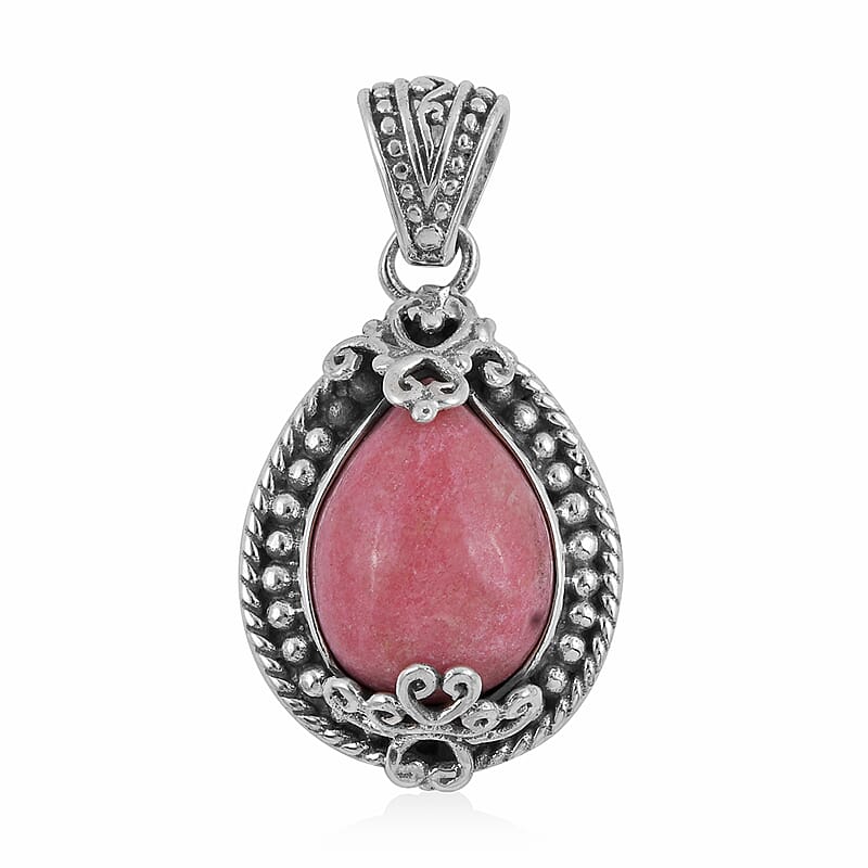 Bali Legacy Norwegian Thulite Pendant in Sterling Silver 8 Grams 9.60 ctw
