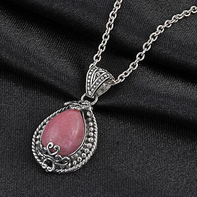 Bali Legacy Norwegian Thulite Pendant in Sterling Silver 8 Grams 9.60 ctw