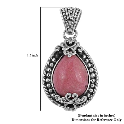 Bali Legacy Norwegian Thulite Pendant in Sterling Silver 8 Grams 9.60 ctw
