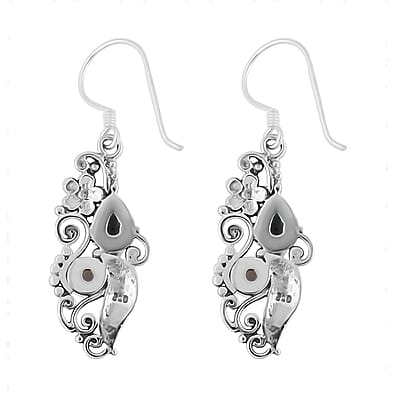 Bali Legacy Premium Ethiopian Welo Opal Earrings in Sterling Silver 10 Grams 1.15 ctw