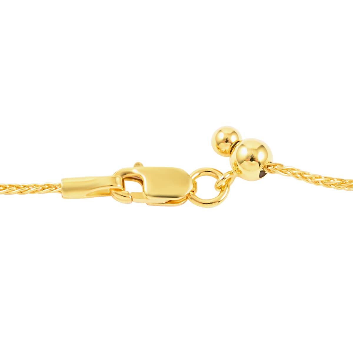 14K Yellow Gold Over Sterling Silver 0.93mm Franco Chain Necklace 24 Inches with Bolo Adjuster 3.05 Grams image number 2