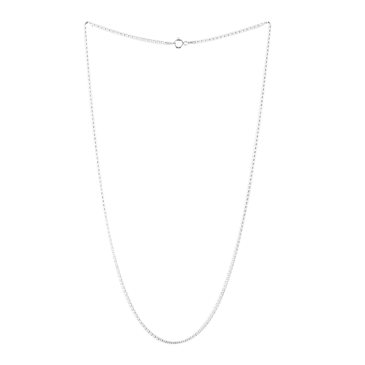 Italian Sterling Silver 1.58 mm Rolo Chain Necklace 20 Inches 2.35 Grams image number 2