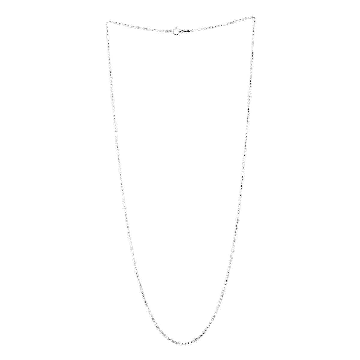 Italian Sterling Silver 1.58 mm Rolo Chain Necklace 24 Inches 2.75 Grams image number 2