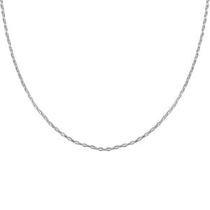 Sterling Silver 1.34mm Micro Paper Clip Chain Necklace (24 Inches) with Bolo Extender (2.75 g)