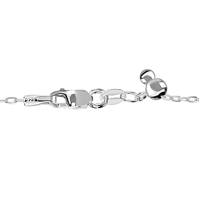 Sterling Silver Micro Paper Clip Chain Necklace with Bolo Extender 24 Inches 1.34mm 2.75 Grams