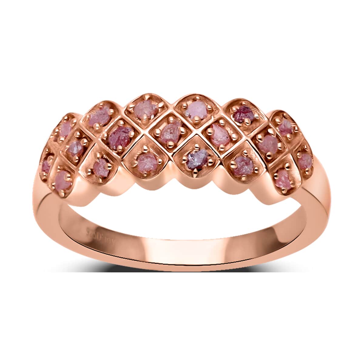 Buy Uncut Natural Pink Diamond Ring in Vermeil Rose Gold Over Sterling  Silver (Size 10.0) 0.25 ctw at ShopLC.