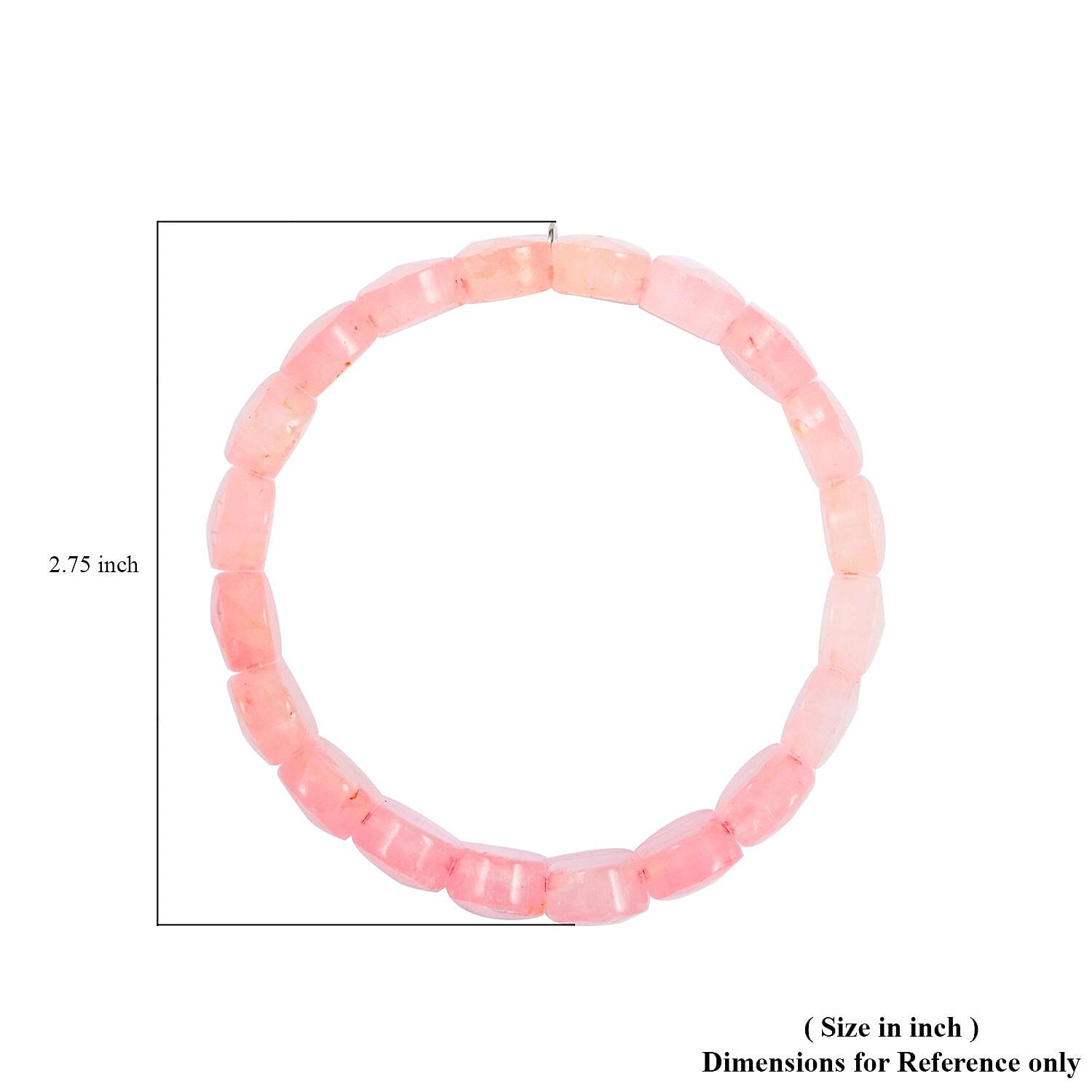 Galilea Rose Quartz Beaded Stretch Bracelet in Sterling Silver 260.00 ctw