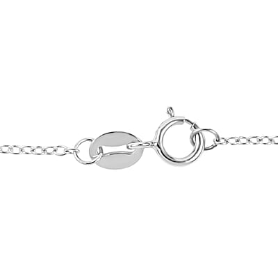 Brown Diamond Cross Necklace 18 Inches in Rhodium and Sterling Silver 0.15 ctw