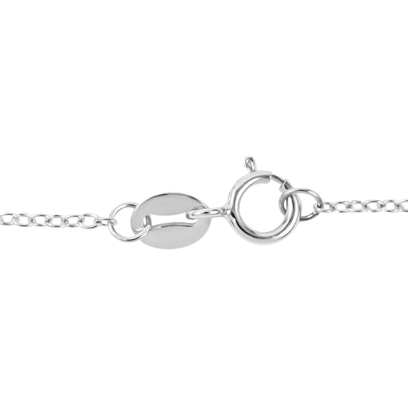 Brown Diamond Butterfly Necklace 18 Inches in Rhodium and Sterling Silver 0.15 ctw