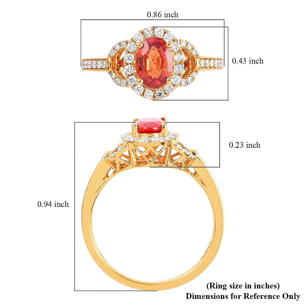 Certified & Appraised Iliana 18K Yellow Gold AAA Songea Sapphire and G-H SI Diamond Ring (Size 7.0) 1.40 ctw image number 5