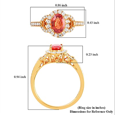Certified & Appraised Iliana 18K Yellow Gold AAA Songea Sapphire and G-H SI Diamond Ring (Size 7.0) 1.40 ctw