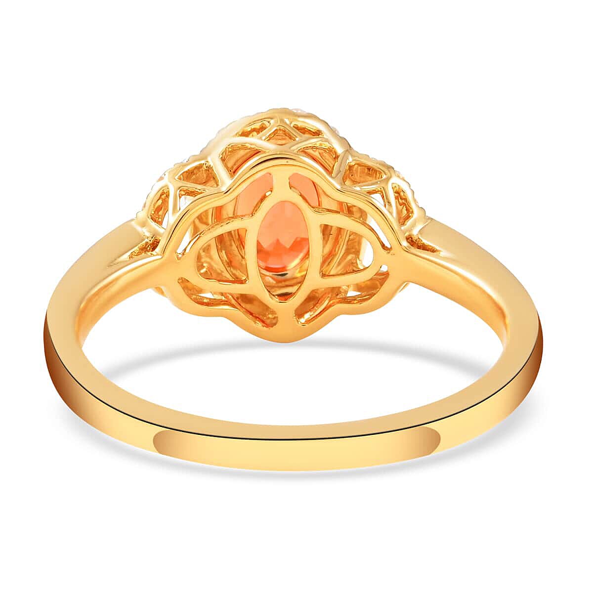 Certified & Appraised Iliana 18K Yellow Gold AAA Songea Sapphire and G-H SI Diamond Ring (Size 8.0) 1.40 ctw image number 4