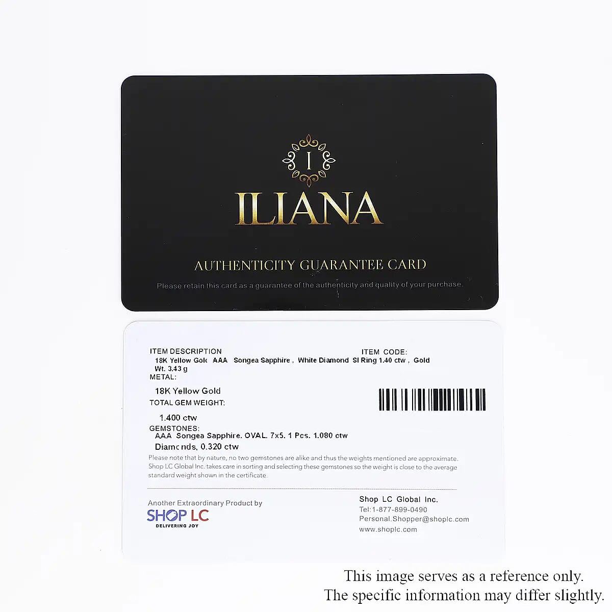 Certified & Appraised Iliana 18K Yellow Gold AAA Songea Sapphire and G-H SI Diamond Ring (Size 8.0) 1.40 ctw image number 7