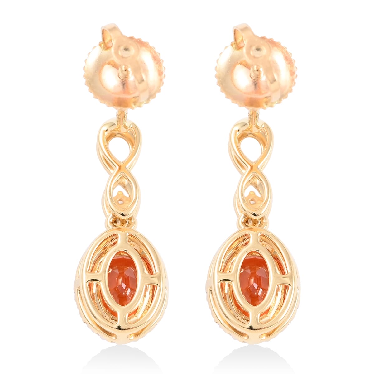 Certified & Appraised  Iliana 18K Yellow Gold AAA Songea Sapphire and G-H SI Diamond Earrings 2.53 Grams 2.25 ctw image number 4