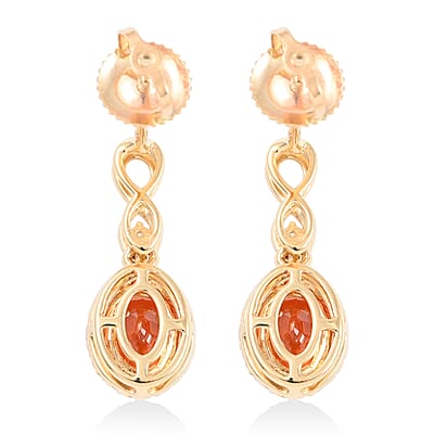 Certified & Appraised  Iliana 18K Yellow Gold AAA Songea Sapphire and G-H SI Diamond Earrings 2.53 Grams 2.25 ctw