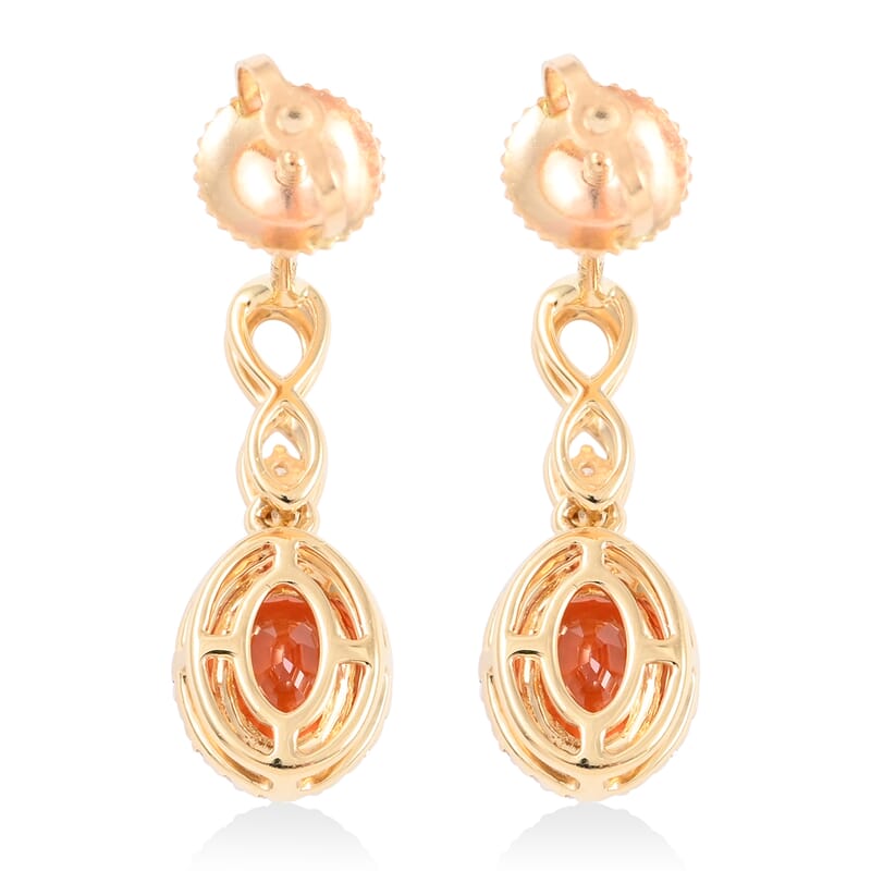 Certified & Appraised  Iliana 18K Yellow Gold AAA Songea Sapphire and G-H SI Diamond Earrings 2.53 Grams 2.25 ctw