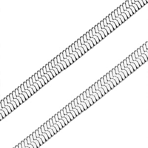 Herringbone Chain Necklace with Adjustable Ball (18-29 Inches) in Stainless Steel , Tarnish-Free, Waterproof, Sweat Proof Jewelry