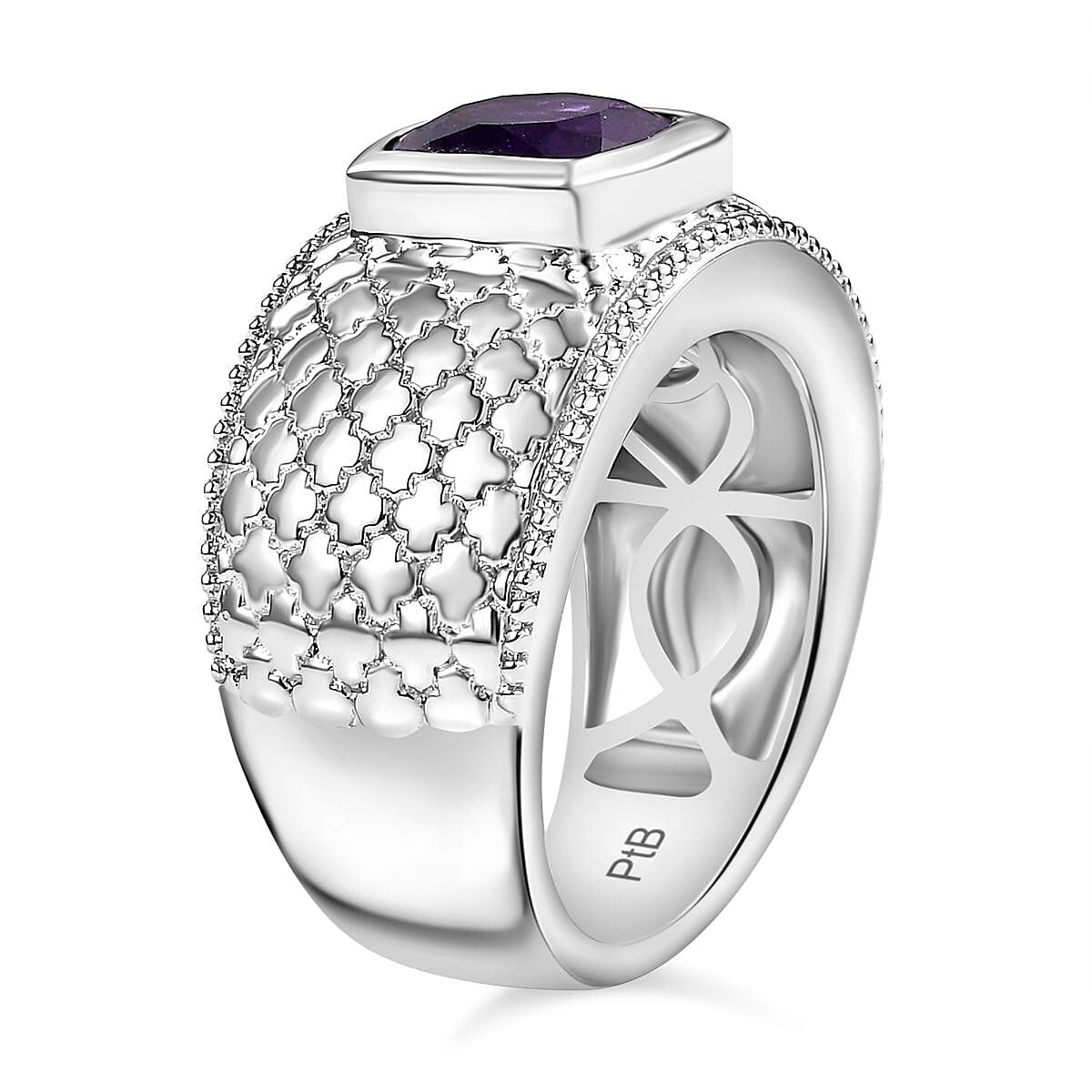 African Amethyst 1.98 ctw Ring in Goldtone (Size 6.5)