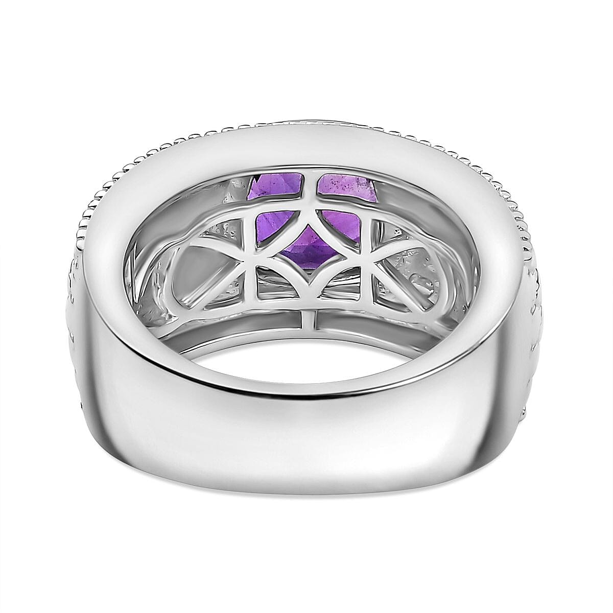 African Amethyst 1.98 ctw Ring in Goldtone (Size 6.5)